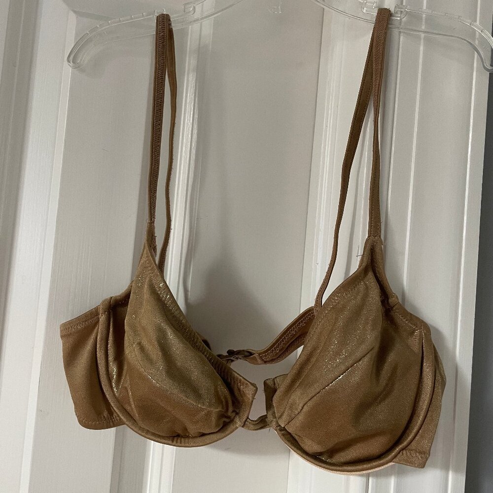 brown sparkly bathing suit